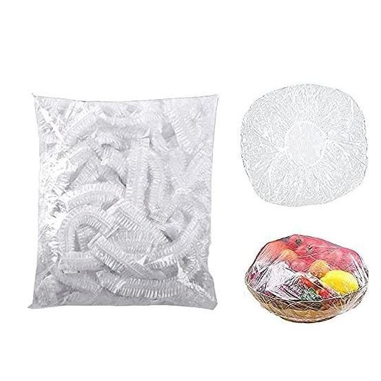 100pcs Disposable Food Cover Plastic Wrap Elastic Food Lids For Fruit Bowls Cups Caps Storage Kitchen Fresh 浴帽 (2990L) - Image 11