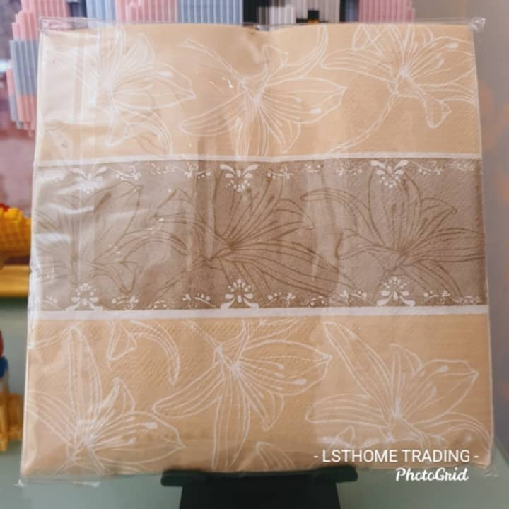 20pcs 33x33cm Square Paper Plant Leaves Printed Tissue Disposable Napkins Festival Wedding Birthday Party Deco(3120L) - Image 10