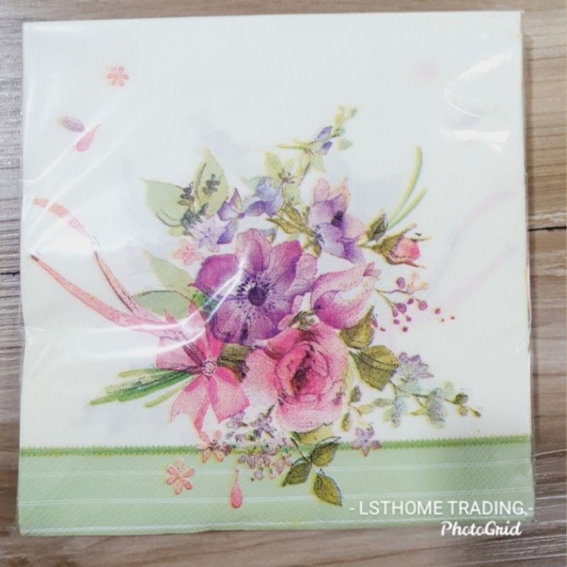 20pcs 33x33cm Square Paper Plant Leaves Printed Tissue Disposable Napkins Festival Wedding Birthday Party Deco(3120L) - Image 17
