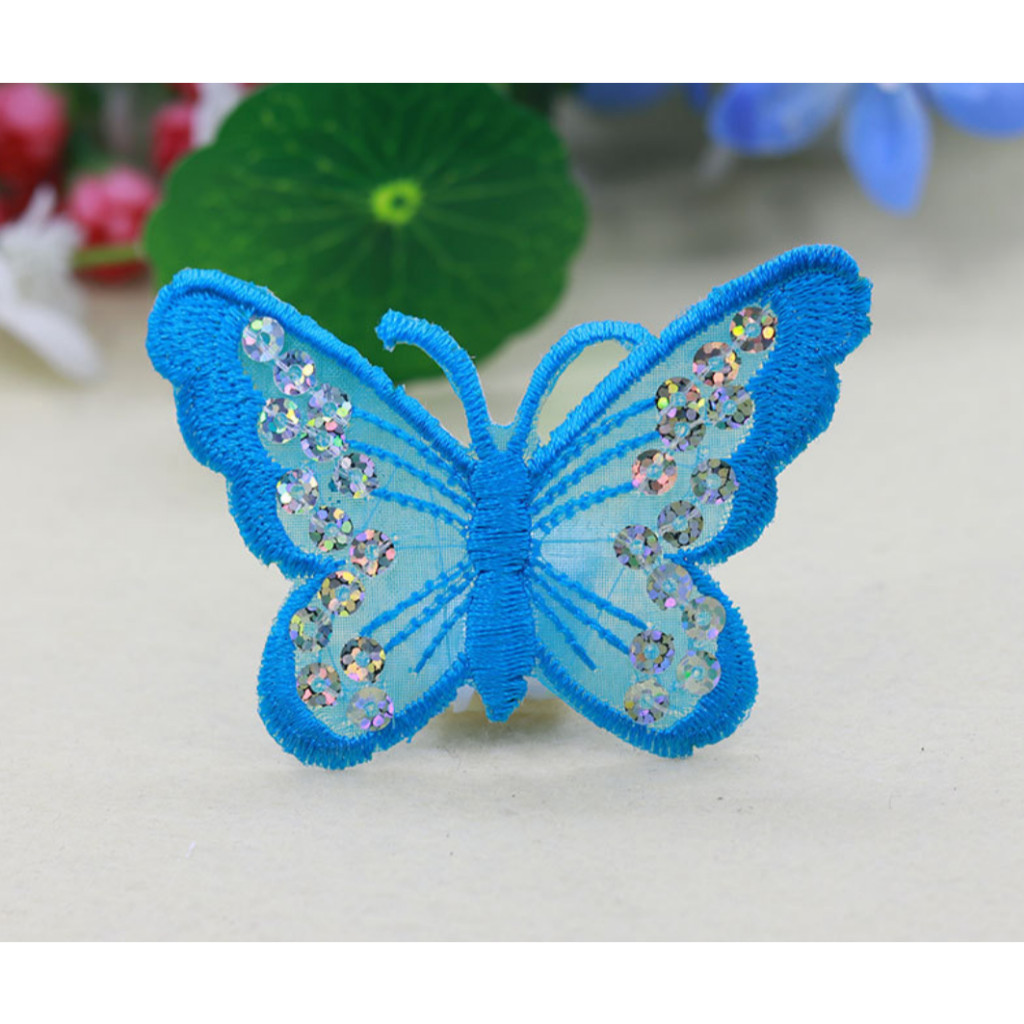 1pc Mixing Sequins Patch Embroidered Butterfly Iron On Patches For Clothing Badge Sticker Apparel Accessories刺绣蝴蝶(4007L) - Image 15