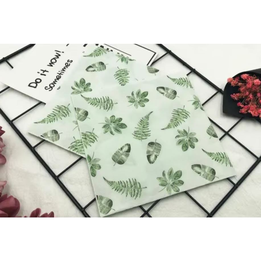 20pcs 33x33cm Square Paper Plant Leaves Printed Tissue Disposable Napkins Festival Wedding Birthday Party Deco(3120L) - Image 19