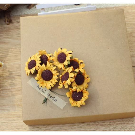 10pcs/lot Small Fake Simulation Sunflowers Small Fake Silk Sunflowers Faux Yellow Flowers Bulk for Craft Party (3124L) - Image 7