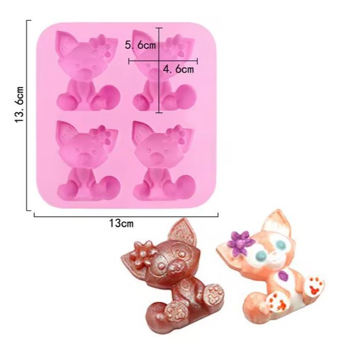 Cartoon Silicone Mold For Baking Stitch Bear Mouse Cat Pig Duck Chocolate Soap Mould Animal Cake Decorating Tool (3134L) - Image 3