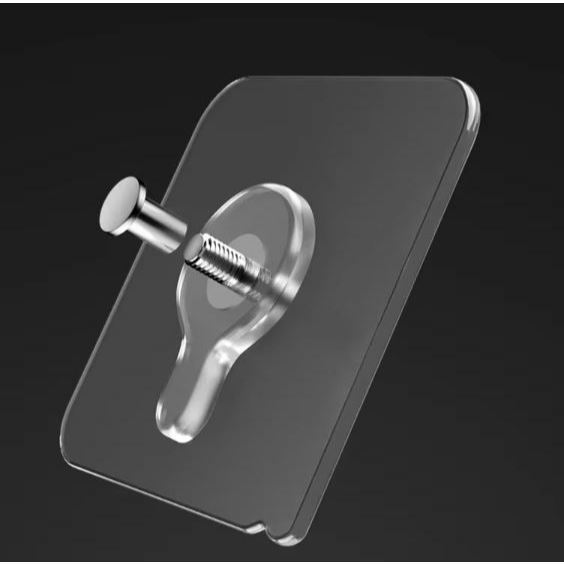 Self-Adhesive Hook Strong Adhesive Picture Frame Nails Hooks Transparent Seamless Wall Hangers Hanging Clock Wall(3105L) - Image 3