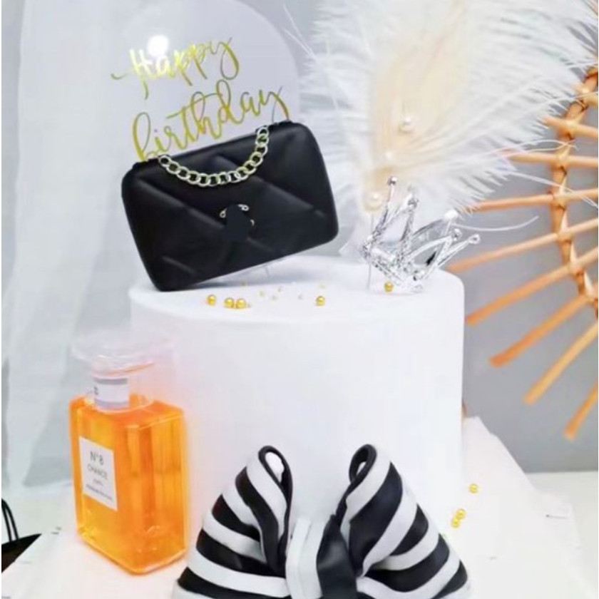 Creative Ladies Bag Cake Decoration Ornament Simulation Bag Dessert Table Three-dimensional Ladies Fashion(2049L) - Image 4