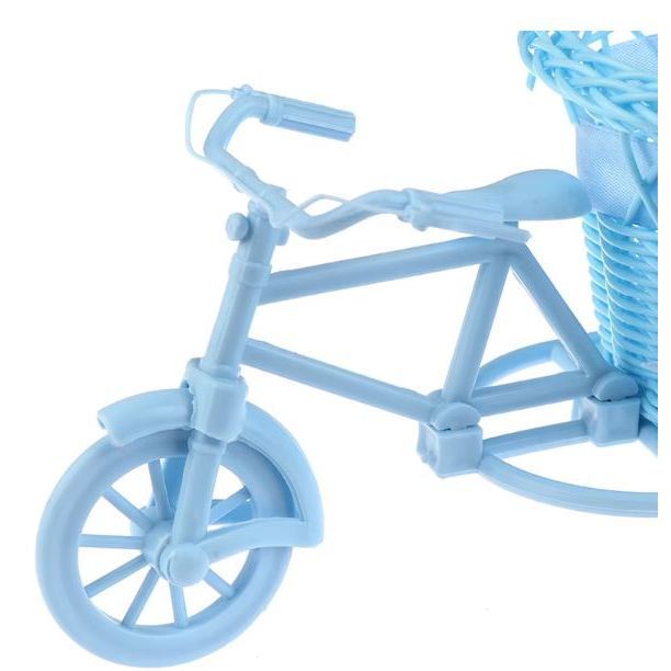 White Bicycle Decorative Flower Basket Wedding Decoration Plastic Tricycle Design Pot Storage Party(3062L) - Image 7