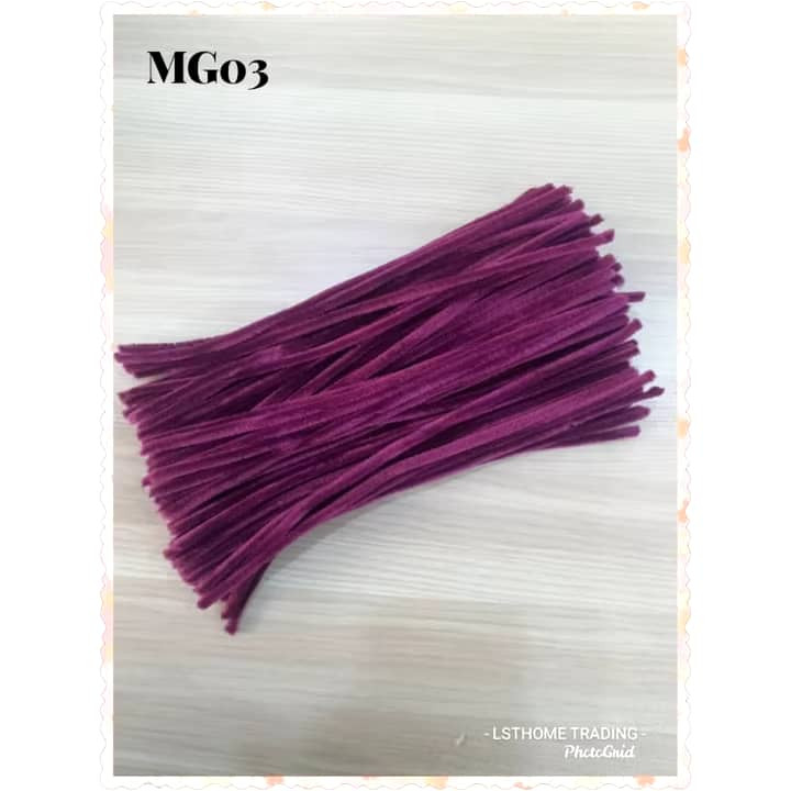 100pcs/lot Kids Creative Colorful Glitter Plush Bend Soft Felt Strip DIY Chenille Sticks Craft Educational Toy (3123L) - Image 15