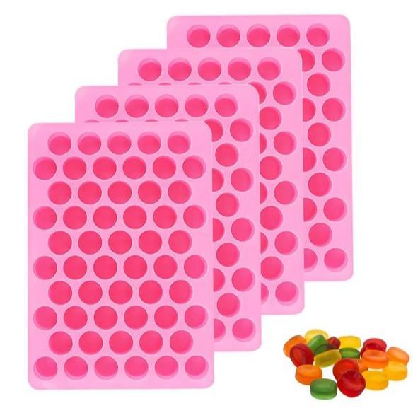 55 Round Candy Silicone Molds For Gummy Chocolate Keto Snacks Ice Cube Cylinder Caramels Making Supplies (3125L)