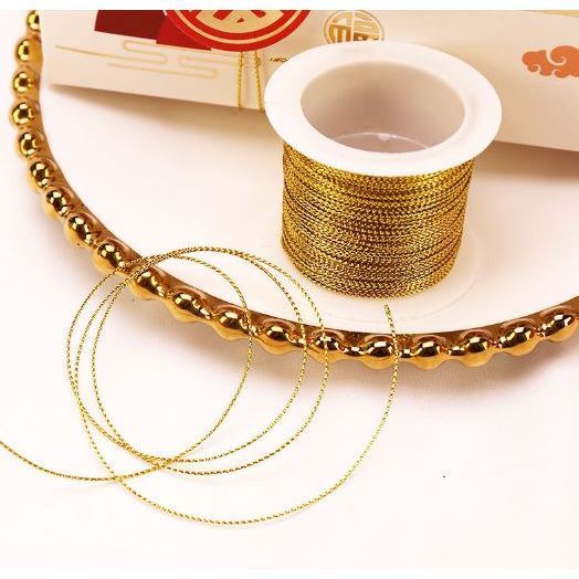 1roll 22m 1mm Gold Metallic Cord Braided Rope For Christmas Gift Packing Wrapping Twine Ribbon DIY (3045L) - Image 5