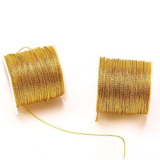 1roll 22m 1mm Gold Metallic Cord Braided Rope For Christmas Gift Packing Wrapping Twine Ribbon DIY (3045L) - Image 6