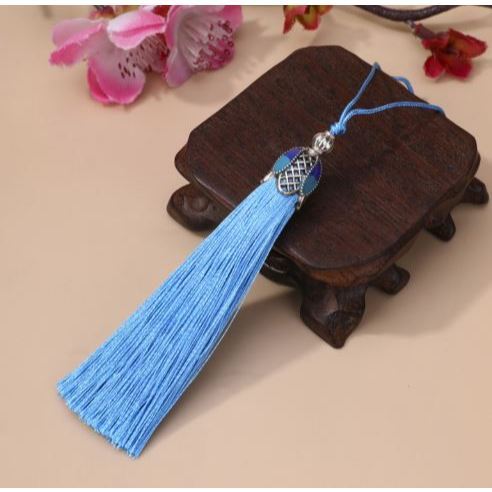 Jade Bead Tassel Polyester Silk Tassels DIY Crafts Tassel Jewelry Making Home Decor Pendant Embellish Fringe (3076L) - Image 10