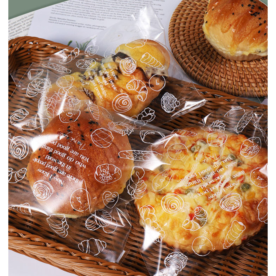 20pcs Clear Self-sealing Bags For Bakery Breads, Doughnuts, Croissants, Disposable Packaging For Kitchen 透明面包包装袋(4011L) - Image 7