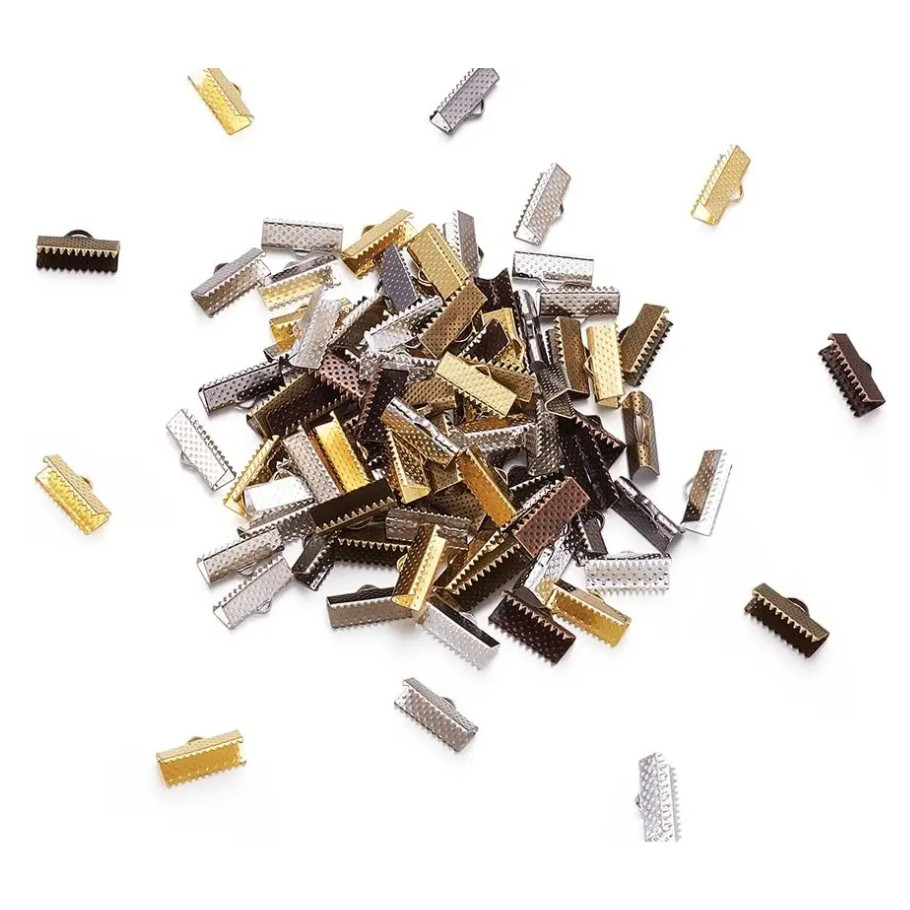 10pcs Silver KC Gold Color Rope Ends Fastener Clasps High Quality Diy Accessories 格纹马仔扣配饰 (4012L) - Image 5