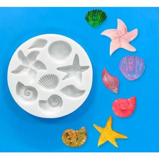3D Marine Theme Silicone Mold Seashell Conch Starfish Baking Mold For DIY Cake Chocolate Candy Fondant Decor(3180L) - Image 4