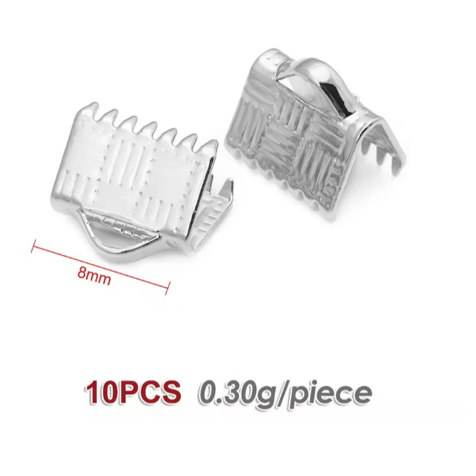 10pcs Silver KC Gold Color Rope Ends Fastener Clasps High Quality Diy Accessories 格纹马仔扣配饰 (4012L) - Image 13