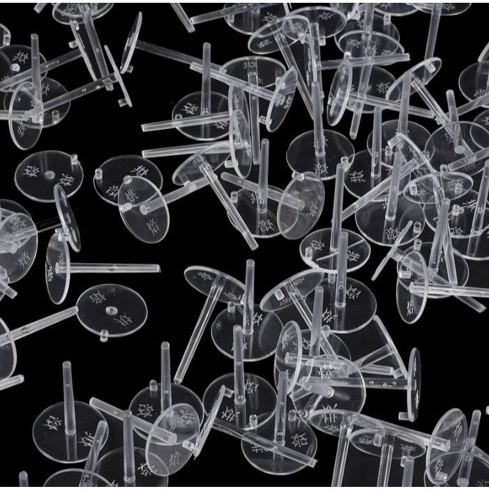 5Pcs Cake Decorating Base Plastic Nail Cupcake Lifters Clear Holder Toy Inserts Safe Easy Use Celebrations(3161L)
