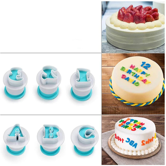 Alphabet And Number Fondant Cake Mold Cookie Cutter DIY Embosser Cutter Cake Biscuit Mold Decorating Tool (3162L) - Image 4