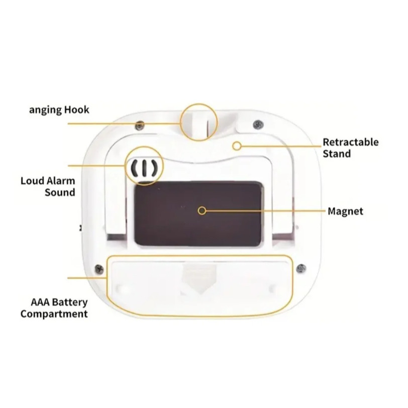 1 Pack Multi-Function Timer Kitchen Baking Large-Screen Digital Reminder Positive Countdown Electronic Timer Alarm(3168L - Image 9