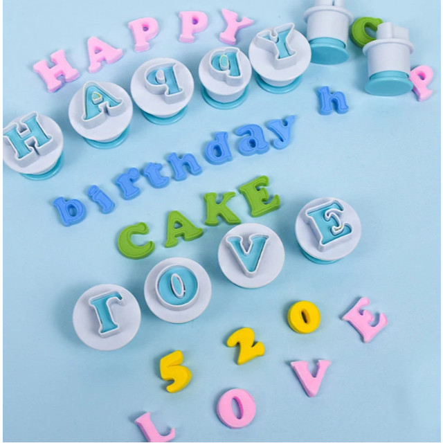 Alphabet And Number Fondant Cake Mold Cookie Cutter DIY Embosser Cutter Cake Biscuit Mold Decorating Tool (3162L) - Image 9