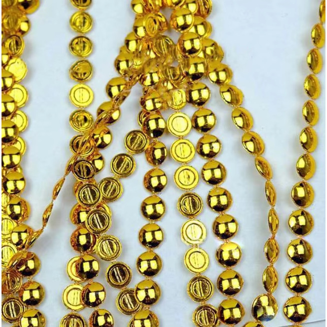 1yard Gold Silver ABS semicircle connecting beads DIY wedding imitation pearl double thread 半面定位连线珠链(2797L) - Image 16
