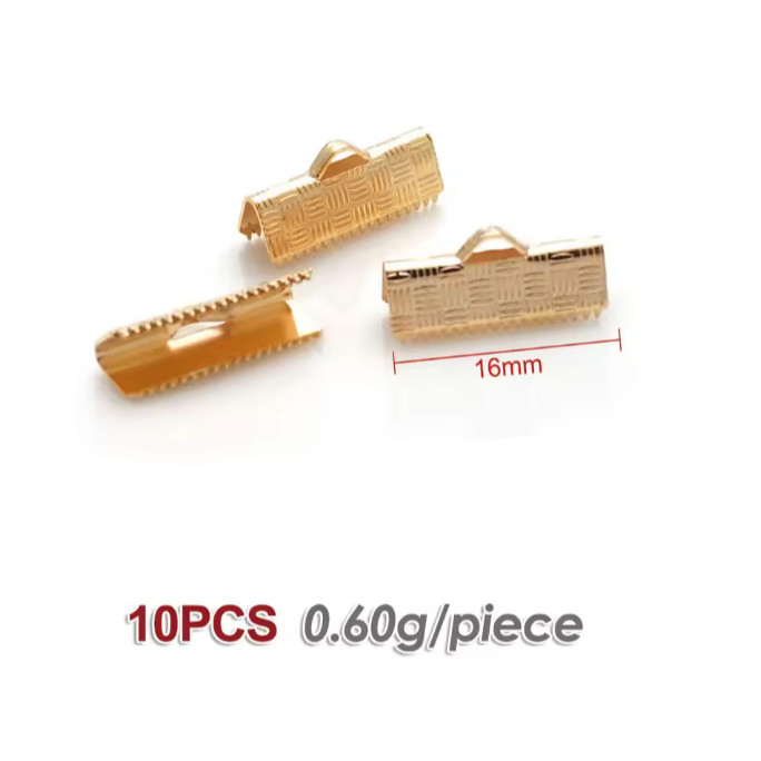 10pcs Silver KC Gold Color Rope Ends Fastener Clasps High Quality Diy Accessories 格纹马仔扣配饰 (4012L) - Image 16