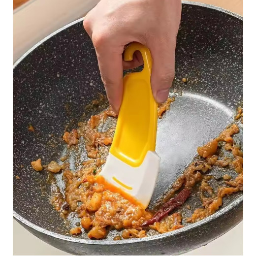 Silicone Kitchen Scraper Cleaning Spatula for Food Residue Stains Pot Fry Pan Dish Oil Plate Clean Brush Baking (3170L)