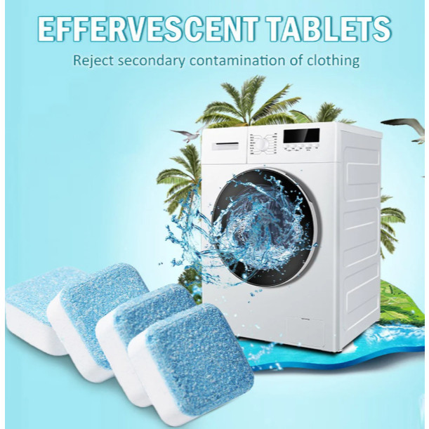 10pcs Tablets Washing Machine Cleaning Effervescent Detergent for Deep Cleaning Laundry Appliances (3175L) - Image 2