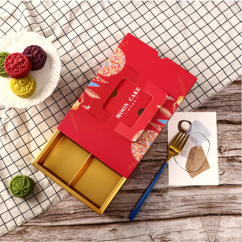 1pc Flower pattern potable mooncake box with handle,biscuit candy biscuit box,chocolate pastry中秋月饼礼盒创意手提式 (2987L) - Image 13