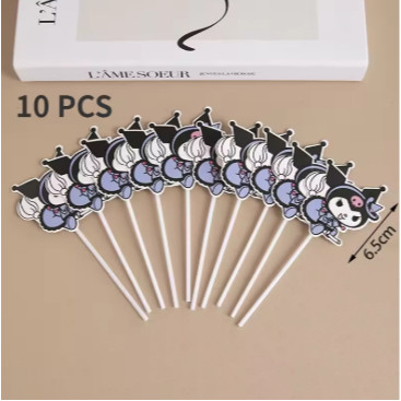 Sanrio Kuromi Cake Topper Cute Cartoon Cupcake Decoration Anime Party Dessert Decor Mini Model Kid Birthday Party(3166L) - Image 18