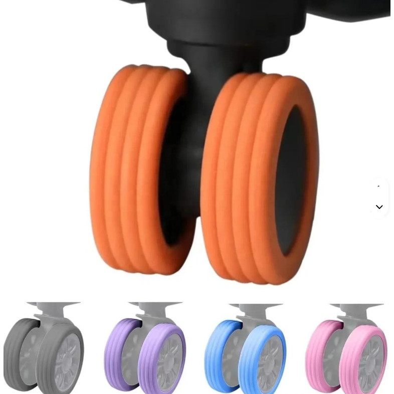 Silicone Rubber Luggage Wheel Covers for Suitcase, Luggage Wheel Protector Covers for Most (3177L) - Image 2