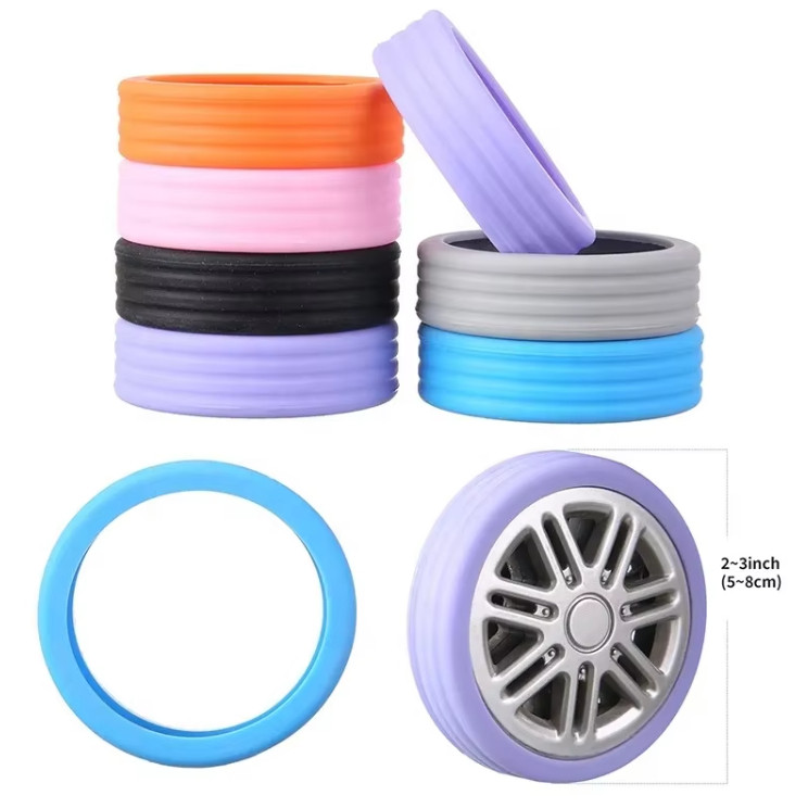 Silicone Rubber Luggage Wheel Covers for Suitcase, Luggage Wheel Protector Covers for Most (3177L) - Image 3