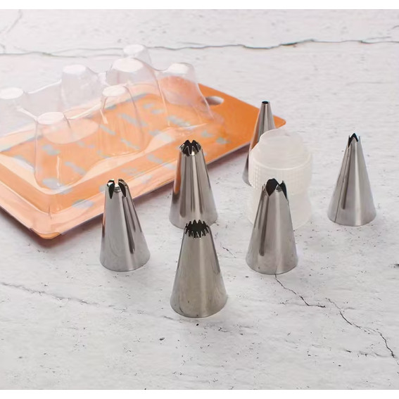 New 7/8Pcs/Set Silicone Pastry Bag Tips Kitchen Cake Icing Piping Cream Cake Decorating Tools (2262L) - Image 9