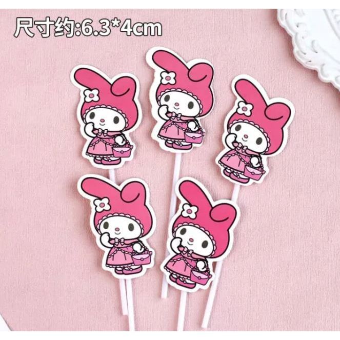 Sanrio Kuromi Cake Topper Cute Cartoon Cupcake Decoration Anime Party Dessert Decor Mini Model Kid Birthday Party(3166L) - Image 14