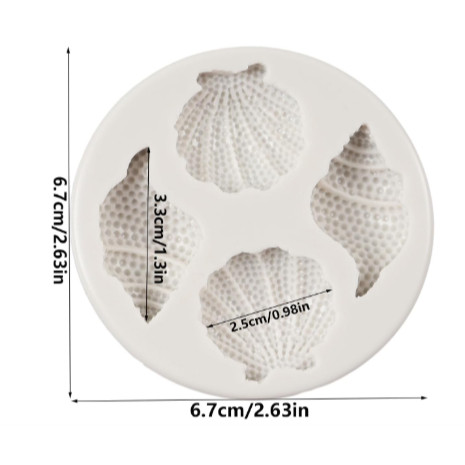 3D Marine Theme Silicone Mold Seashell Conch Starfish Baking Mold For DIY Cake Chocolate Candy Fondant Decor(3180L) - Image 9