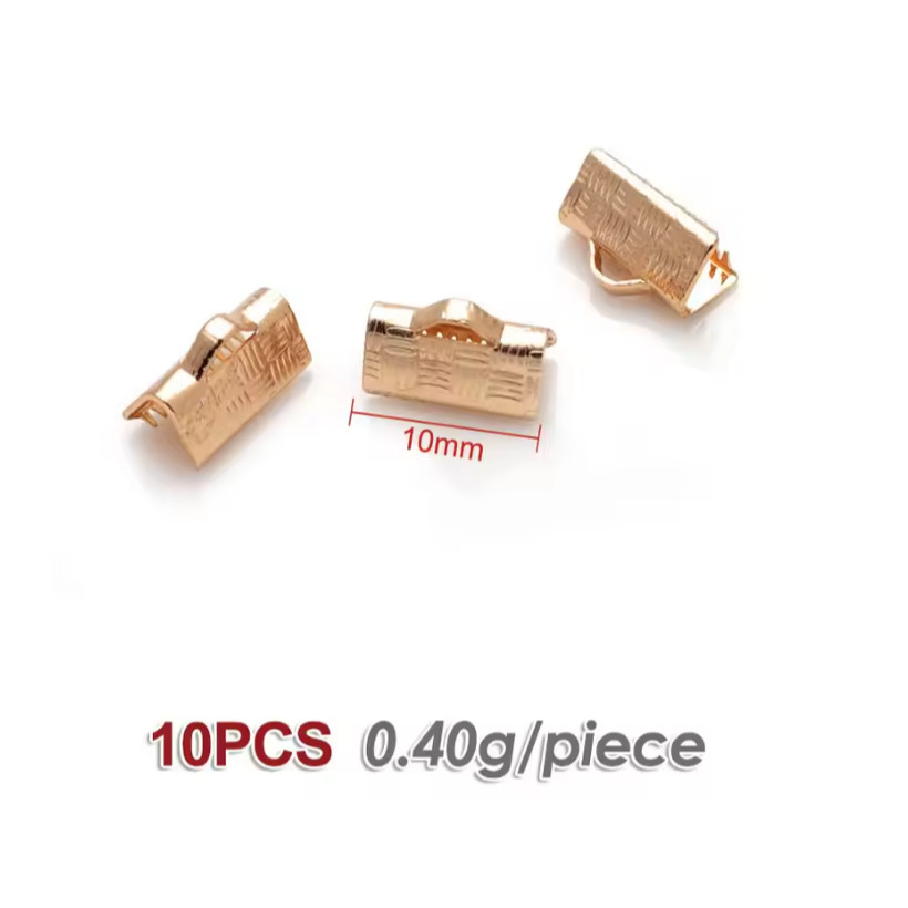 10pcs Silver KC Gold Color Rope Ends Fastener Clasps High Quality Diy Accessories 格纹马仔扣配饰 (4012L) - Image 14