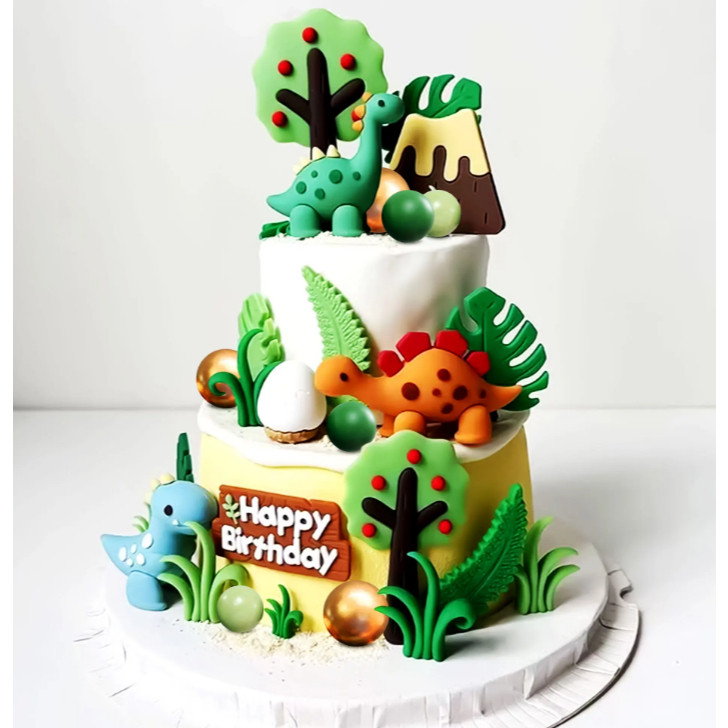 Roar Dinosaur Birthday Cake Topper Happy Birthday Cake Girl Boy 1st Birthday Party Decor (3163L) - Image 4