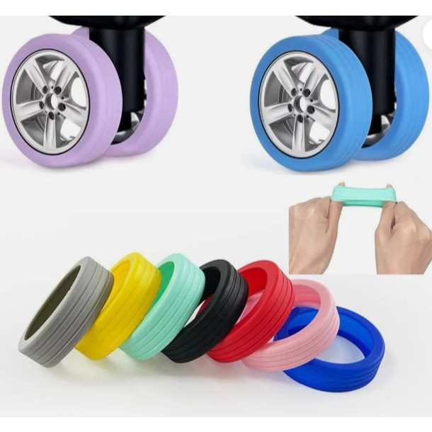 Silicone Rubber Luggage Wheel Covers for Suitcase, Luggage Wheel Protector Covers for Most (3177L)