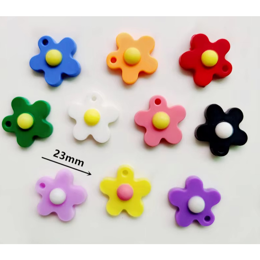 Cross Shoe Accessories Unique DIY Cute Flower Pattern Slippers Shoe Accessories Hole (2168L) - Image 7