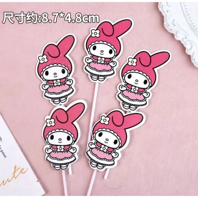 Sanrio Kuromi Cake Topper Cute Cartoon Cupcake Decoration Anime Party Dessert Decor Mini Model Kid Birthday Party(3166L) - Image 11