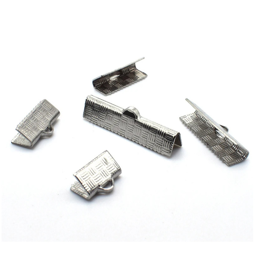 10pcs Silver KC Gold Color Rope Ends Fastener Clasps High Quality Diy Accessories 格纹马仔扣配饰 (4012L) - Image 6