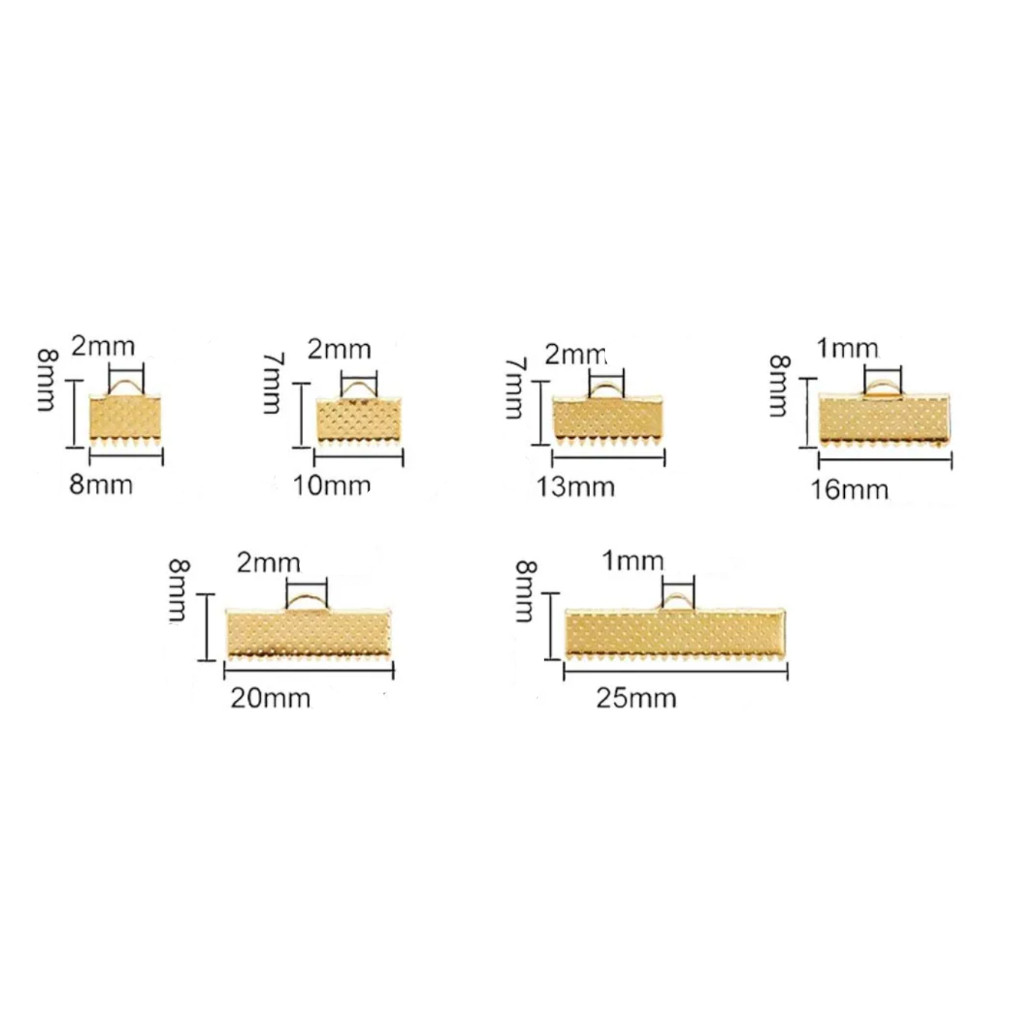 10pcs Silver KC Gold Color Rope Ends Fastener Clasps High Quality Diy Accessories 格纹马仔扣配饰 (4012L) - Image 8