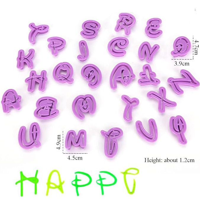 Alphabet And Number Fondant Cake Mold Cookie Cutter DIY Embosser Cutter Cake Biscuit Mold Decorating Tool (3162L) - Image 10