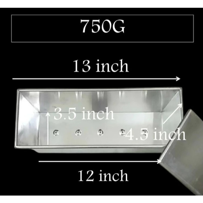 450g/750g Loaf Pan With Cover Bread Baking Mould Cake Toast Non-Stick Toast Box with Lid Aluminized Steel Bread(2266L) - Image 9