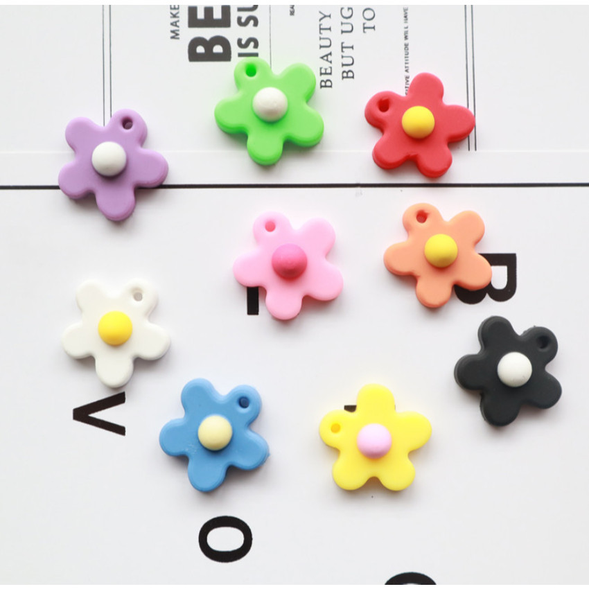 Cross Shoe Accessories Unique DIY Cute Flower Pattern Slippers Shoe Accessories Hole (2168L) - Image 4