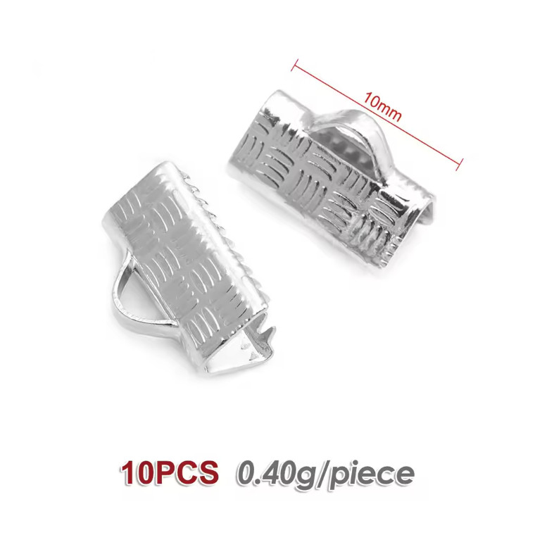 10pcs Silver KC Gold Color Rope Ends Fastener Clasps High Quality Diy Accessories 格纹马仔扣配饰 (4012L) - Image 15