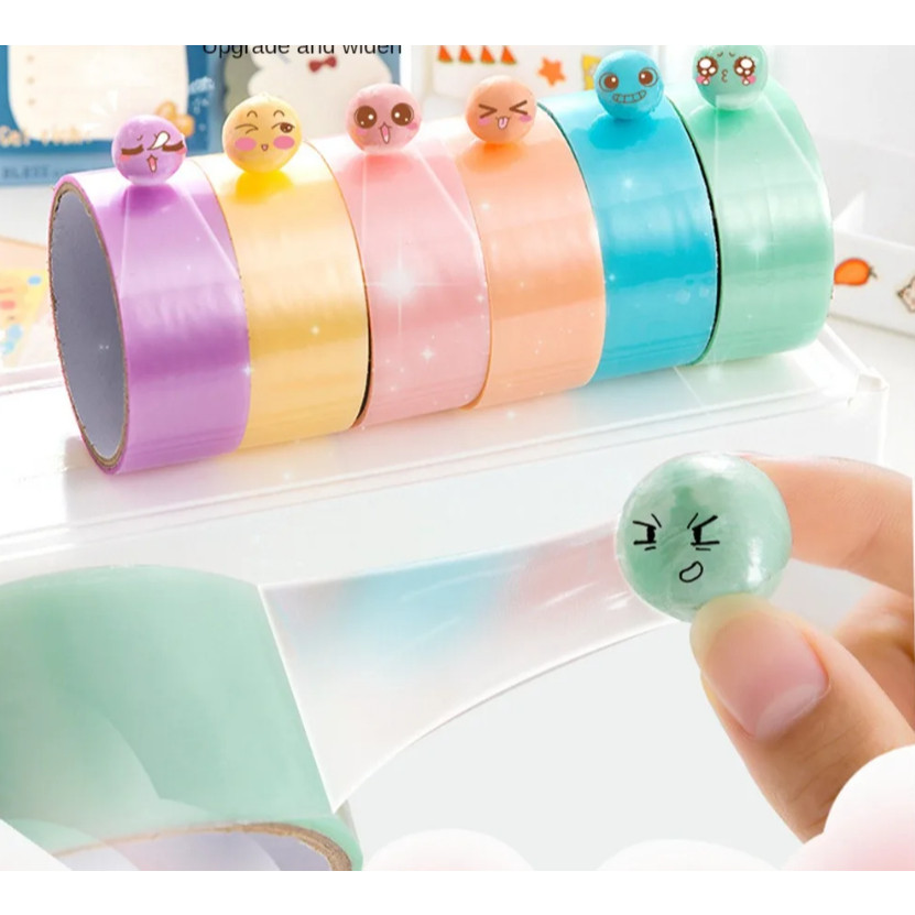 4.8cmX10m Luminous Sticky Ball Rolling Tapes DIY Decompression Relaxing Toy Making Colored (4013L) - Image 4