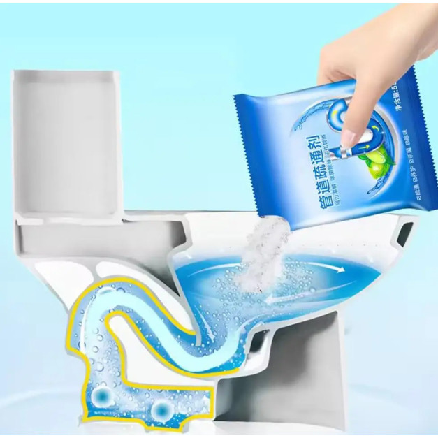25g Drain Unclogging Powder Sink, Toilet & Kitchen Drain Cleaner Deodorizes, Cleans & Unblocks Grease, Hair (3174L) - Image 3