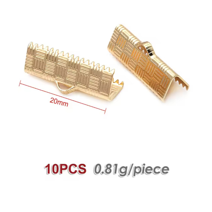 10pcs Silver KC Gold Color Rope Ends Fastener Clasps High Quality Diy Accessories 格纹马仔扣配饰 (4012L) - Image 10