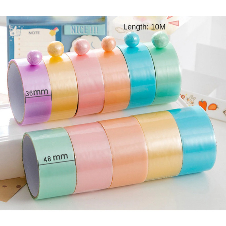 4.8cmX10m Luminous Sticky Ball Rolling Tapes DIY Decompression Relaxing Toy Making Colored (4013L) - Image 2