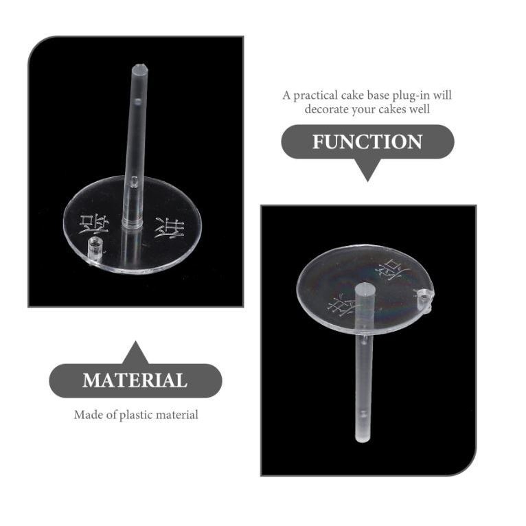 5Pcs Cake Decorating Base Plastic Nail Cupcake Lifters Clear Holder Toy Inserts Safe Easy Use Celebrations(3161L) - Image 3